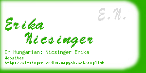 erika nicsinger business card